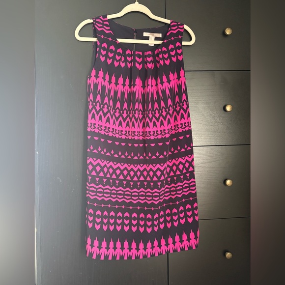 Forever 21 Pink and Black A-Line Knee-Length Skirt - Picture 1 of 2
